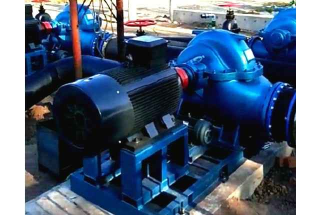 九游网站登录入口-九游(中国)3台500mm口径双吸泵沈阳康平卧龙湖正在安装
